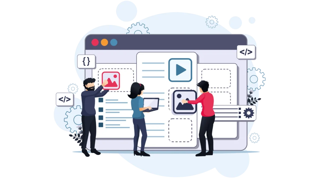 Webdesign tervezés illusztráció
